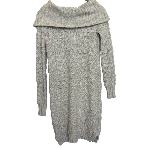 Anthropologie Sparrow Womens Cowl Neck Cable Knit Wool Sweater Dress Size XS - Picture 1 of 15
